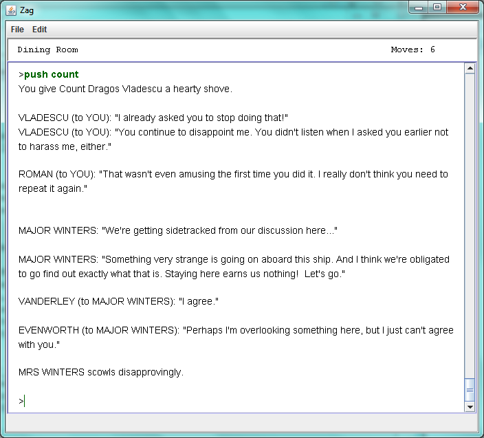 The Count and Elijah are made, and then John Winters resumes the discussion.