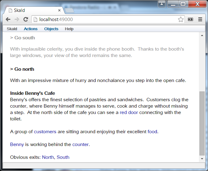 popup menu