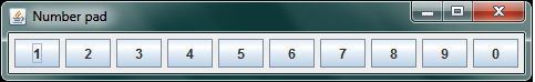 Number pad with flow layout